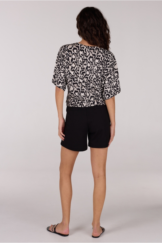 FUAN HS25 SHIRT VA 134 KNOT DETAIL 000124 LEOPARD